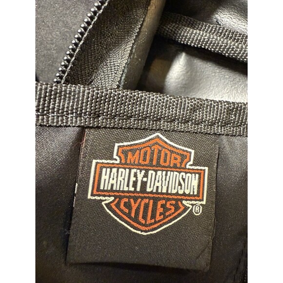 Harley Davidson Vintage Intersport Fashions Backpack Metal Logo Nylon Cloth - Picture 3 of 16